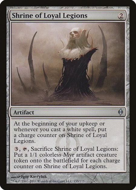 Shrine of Loyal Legions - New Phyrexia Magic: The Gathering trading card