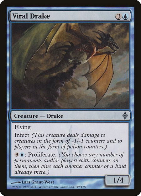 Viral Drake - New Phyrexia Magic: The Gathering trading card
