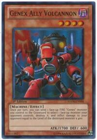 Genex Ally Volcannon - Hidden Arsenal 4 (HA04) #HA04-EN004 - Super Rare YuGiOh Trading Card