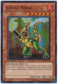 Jurrac Herra trading card from Hidden Arsenal 4 Jurrac Herra - Hidden Arsenal 4 YuGiOh trading card