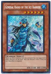 General Raiho of the Ice Barrier trading card from Hidden Arsenal 4 General Raiho of the Ice Barrier - Hidden Arsenal 4 YuGiOh trading card