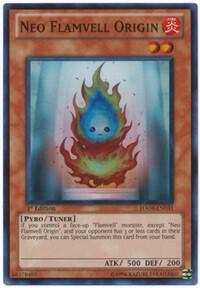 Neo Flamvell Origin trading card from Hidden Arsenal 4 Neo Flamvell Origin - Hidden Arsenal 4 YuGiOh trading card