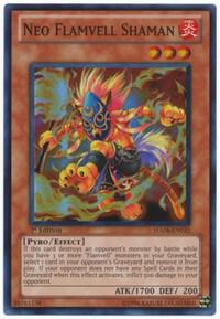 Neo Flamvell Shaman trading card from Hidden Arsenal 4 Neo Flamvell Shaman - Hidden Arsenal 4 YuGiOh trading card