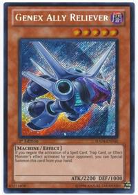 Genex Ally Reliever trading card from Hidden Arsenal 4 Genex Ally Reliever - Hidden Arsenal 4 YuGiOh trading card