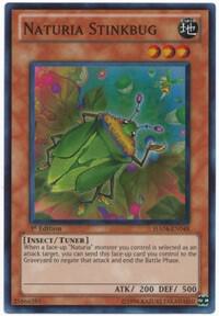 Naturia Stinkbug trading card from Hidden Arsenal 4 Naturia Stinkbug - Hidden Arsenal 4 YuGiOh trading card
