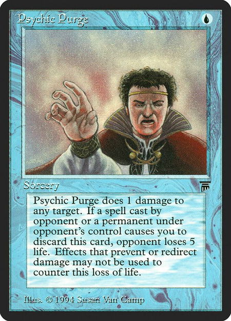 Psychic Purge - Legends Magic: The Gathering trading card