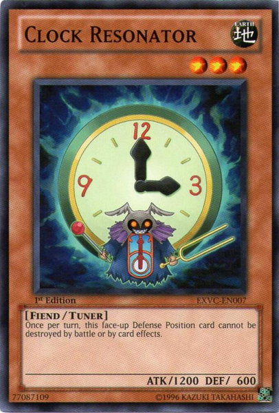 Clock Resonator trading card from Extreme Victory Clock Resonator - Extreme Victory YuGiOh trading card
