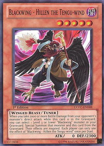 Blackwing - Hillen the Tengu-wind - Extreme Victory (EXVC) #EXVC-EN008 - Super Rare YuGiOh Trading Card