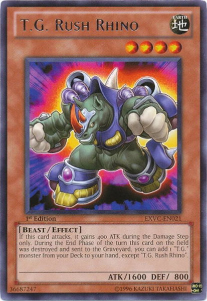 T.G. Rush Rhino - Extreme Victory YuGiOh trading card