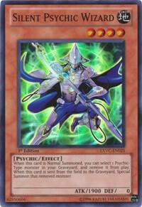 Silent Psychic Wizard trading card from Extreme Victory Silent Psychic Wizard - Extreme Victory YuGiOh trading card