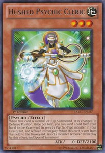 Hushed Psychic Cleric - Extreme Victory (EXVC) #EXVC-EN027 - Rare YuGiOh Trading Card
