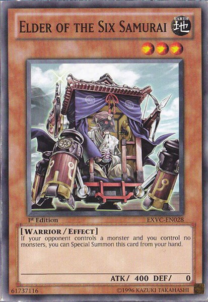Elder of the Six Samurai - Extreme Victory YuGiOh trading card