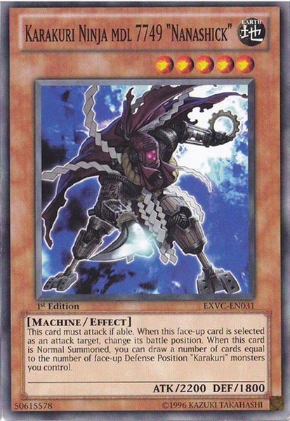 Karakuri Ninja mdl 7749 "Nanashick" - Extreme Victory YuGiOh trading card