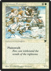Righteous Avengers - Legends (LEG) #34 - Uncommon Magic: The Gathering Trading Card
