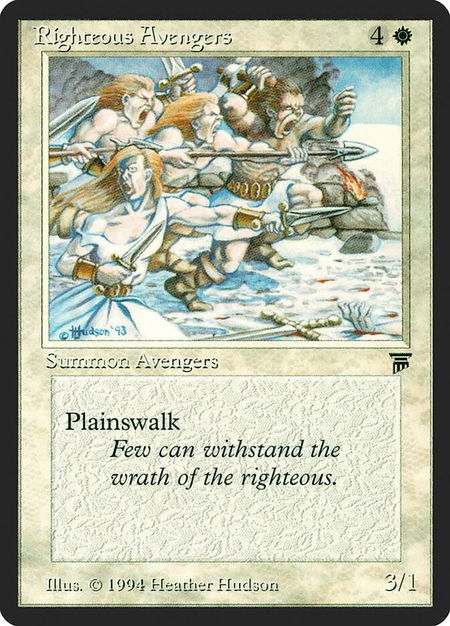 Righteous Avengers - Legends Magic: The Gathering trading card