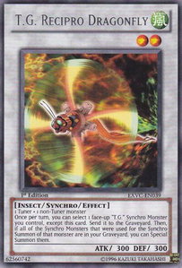 T.G. Recipro Dragonfly - Extreme Victory (EXVC) #EXVC-EN039 - Rare YuGiOh Trading Card