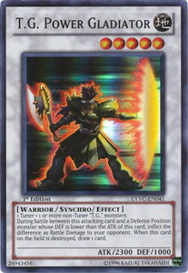 T.G. Power Gladiator - Extreme Victory (EXVC) #EXVC-EN041 - Super Rare YuGiOh Trading Card