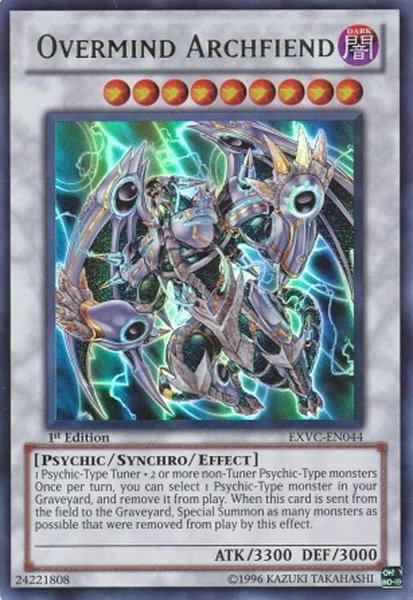 Overmind Archfiend trading card from Extreme Victory Overmind Archfiend - Extreme Victory YuGiOh trading card