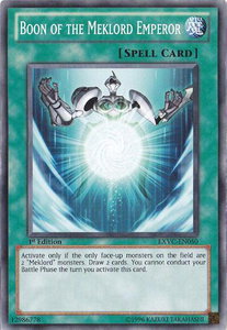 Boon of the Meklord Emperor - Extreme Victory (EXVC) #EXVC-EN050 - Common / Short Print YuGiOh Trading Card