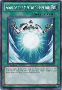 Boon of the Meklord Emperor - Extreme Victory YuGiOh trading card