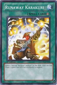 Runaway Karakuri trading card from Extreme Victory Runaway Karakuri - Extreme Victory YuGiOh trading card