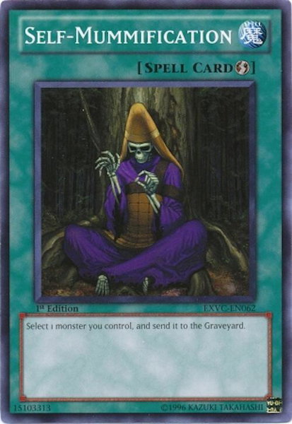 Self-Mummification trading card from Extreme Victory Self-Mummification - Extreme Victory YuGiOh trading card