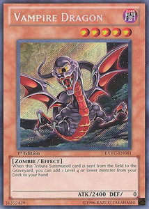 Vampire Dragon - Extreme Victory (EXVC) #EXVC-EN081 - Secret Rare YuGiOh Trading Card
