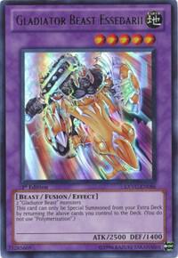 Gladiator Beast Essedarii trading card from Extreme Victory Gladiator Beast Essedarii - Extreme Victory YuGiOh trading card