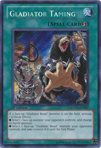 Gladiator Taming - Extreme Victory (EXVC) #EXVC-EN087 - Secret Rare YuGiOh Trading Card