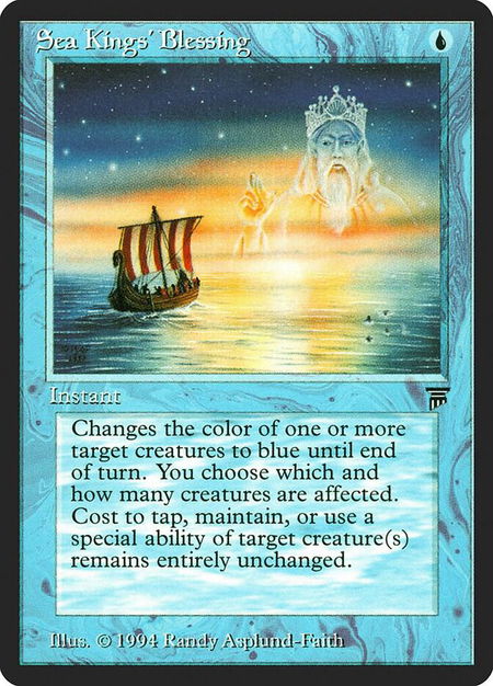 Sea Kings' Blessing - Legends Magic: The Gathering trading card