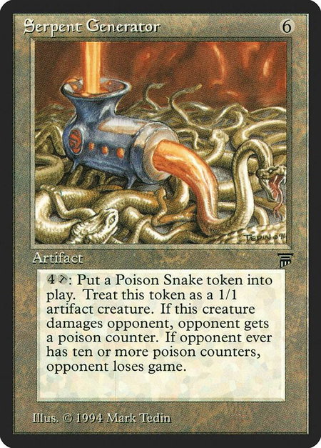 Serpent Generator - Legends Magic: The Gathering trading card