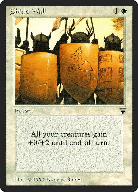 Shield Wall - Legends Magic: The Gathering trading card