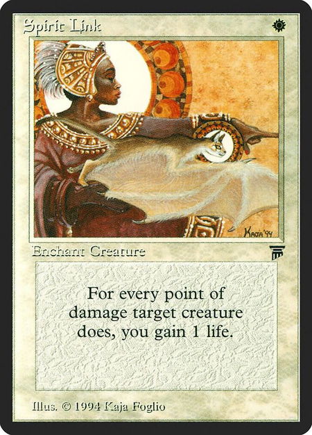 Spirit Link trading card from Legends Spirit Link - Legends Magic: The Gathering trading card