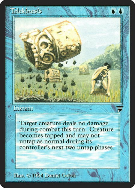 Telekinesis - Legends Magic: The Gathering trading card