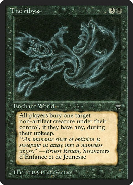 The Abyss trading card from Legends The Abyss - Legends Magic: The Gathering trading card