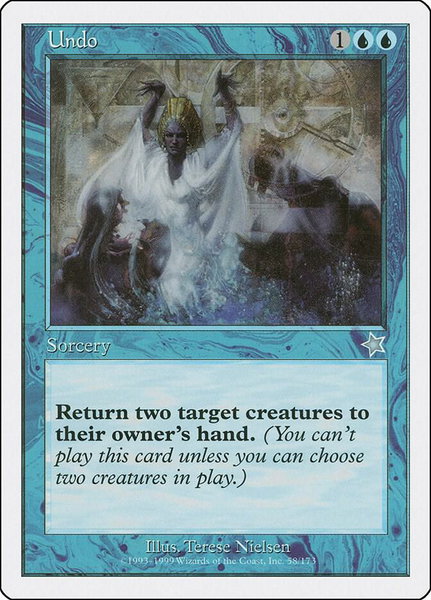 Undo trading card from Starter 1999 Undo - Starter 1999 Magic: The Gathering trading card