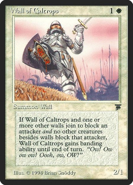 Wall of Caltrops trading card from Legends Wall of Caltrops - Legends Magic: The Gathering trading card