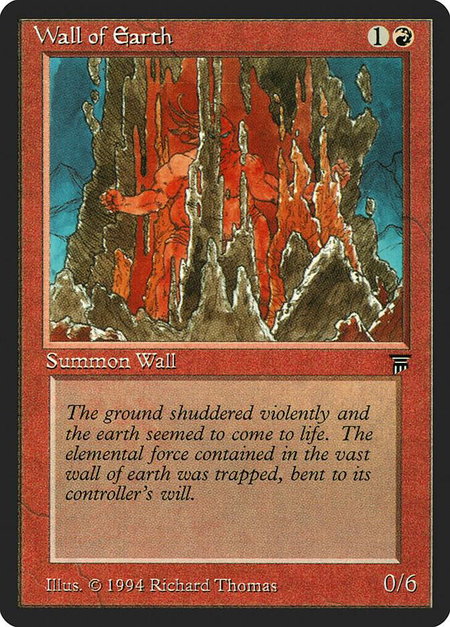 Wall of Earth - Legends Magic: The Gathering trading card