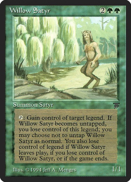 Willow Satyr - Legends Magic: The Gathering trading card