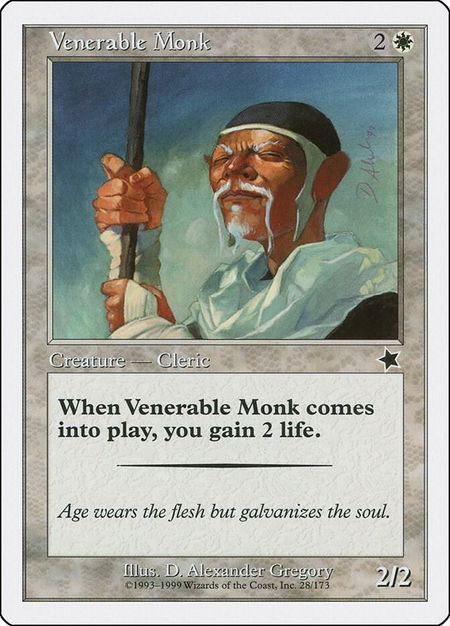 Venerable Monk - Starter 1999 Magic: The Gathering trading card