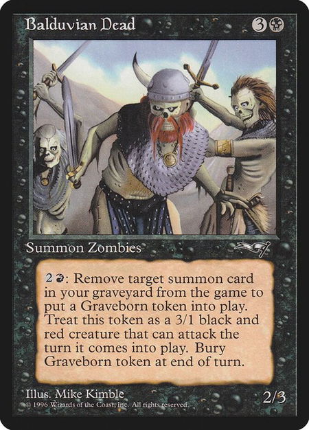 Balduvian Dead - Alliances Magic: The Gathering trading card