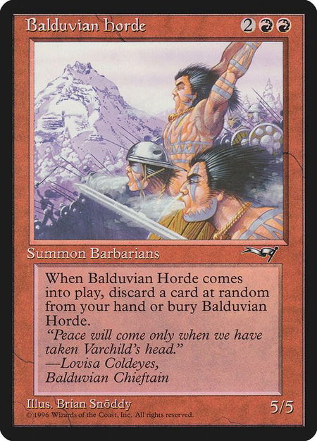 Balduvian Horde - Alliances Magic: The Gathering trading card