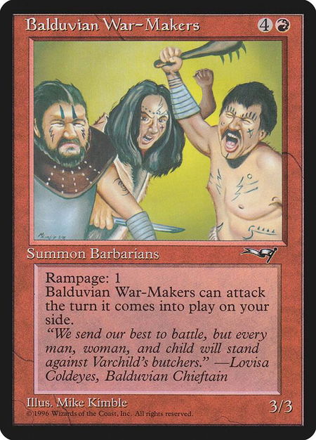 Balduvian War-Makers - Alliances Magic: The Gathering trading card