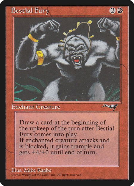 Bestial Fury - Alliances Magic: The Gathering trading card