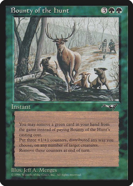 Bounty of the Hunt - Alliances Magic: The Gathering trading card