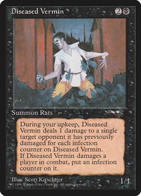 Diseased Vermin - Alliances (ALL) #46 - Uncommon Magic: The Gathering Trading Card