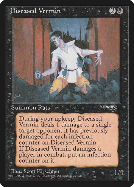 Diseased Vermin - Alliances Magic: The Gathering trading card