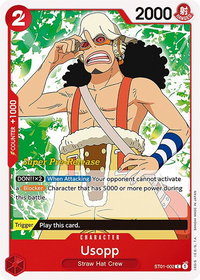 Usopp - Super Pre-Release Starter Deck 1: Straw Hat Crew (ST-01 PRE) #ST01-002 - Common One Piece Trading Card