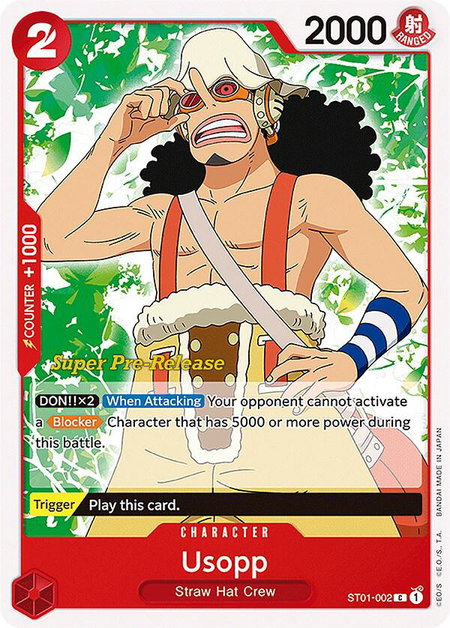 Usopp - Super Pre-Release Starter Deck 1: Straw Hat Crew One Piece trading card
