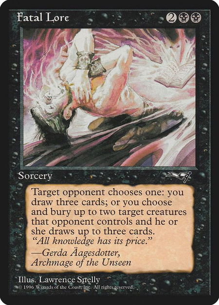 Fatal Lore - Alliances Magic: The Gathering trading card